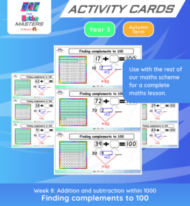 Finding Complements to 100 Activity Cards