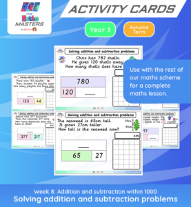 Solving Addition and Subtraction Problems Activity Cards