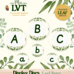 Naturally Inspiring Display Alphabet Discs – Leaf Print