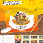 Great Fire of London Samuel Pepy's Story Mini-book - Blank Version