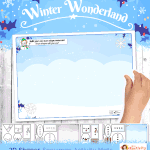 2D shapes snowman activity mats for EYFS pupils using shapes to build snowmen