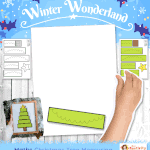 EYFS Christmas tree measuring activity with height comparison strips