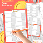 menu writing template