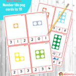 Number Tile Peg Cards to 10