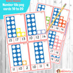 Number Tile Peg Cards to 20