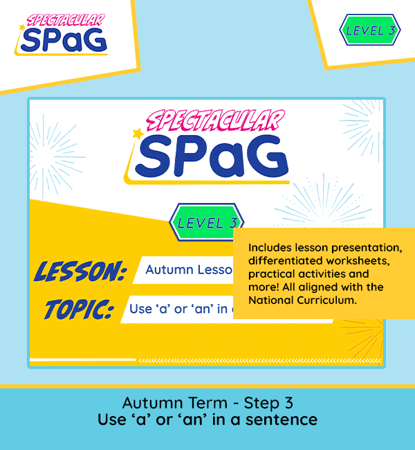 Year 3 spelling and grammar scheme resources