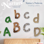 Nurture with Nature Upper and Lower Case Display Lettering