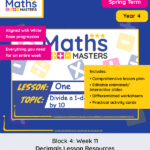 Year 4 | Decimals: Spring Block 4: Week 11 – Lesson Resource Pack