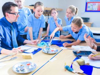 Pupils taking part in KS1 science lessons