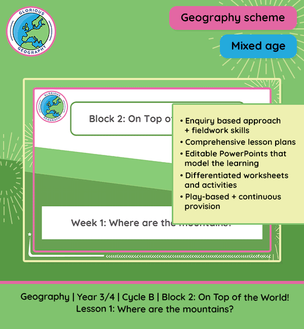 Geography Scheme | Year 3/4 | Cycle B | Block 2: On Top of the World | Lesson 1: Where are the Mountains?