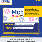 Nursery Maths: Block 11: Exploring Position and Routes