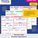 Year 6 | Fractions (Calculations): Autumn Block 4 Revision Mats