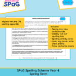 Year 4 spring spelling resources