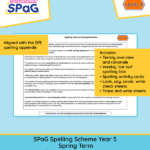 Year 5 spring spelling resources