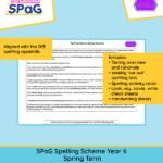 Year 6 spring spelling resources