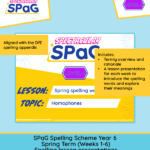 Year 6 spring spelling lesson presentations Weeks 1–6