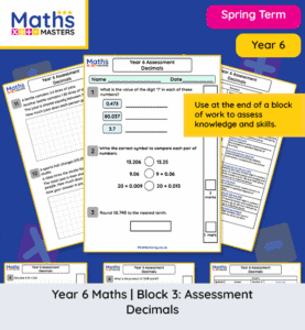 Year 6 decimals assessment paper with answers Spring Block 3