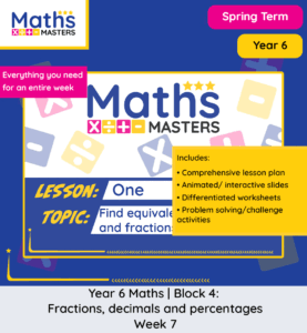 Year 6 | Fractions, Decimals and Percentages: Spring Block 4: Week 7 - Lesson Resource Pack