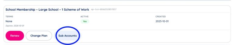 sub accounts example