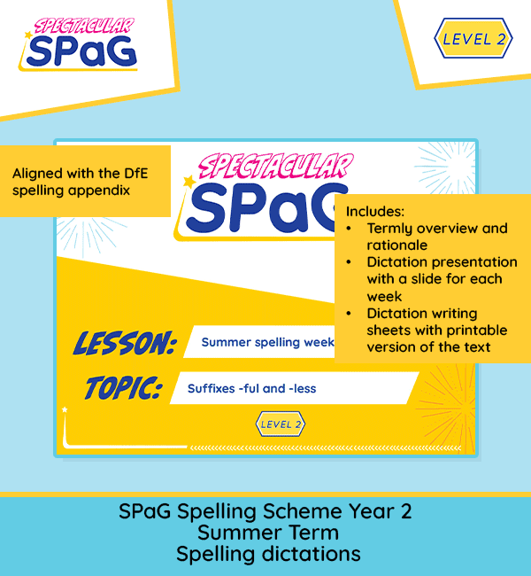 Year 2 summer spelling dictation tasks KS1 spelling sentences and weekly passages