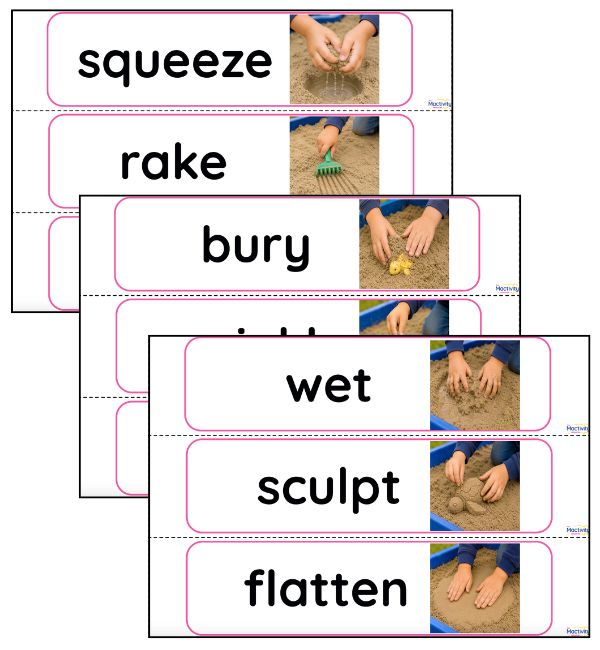 Sand Vocab Word Cards