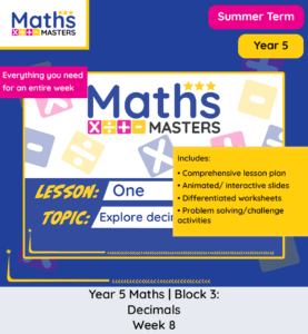 Year 5 decimals sequences and powers of 10 lesson pack