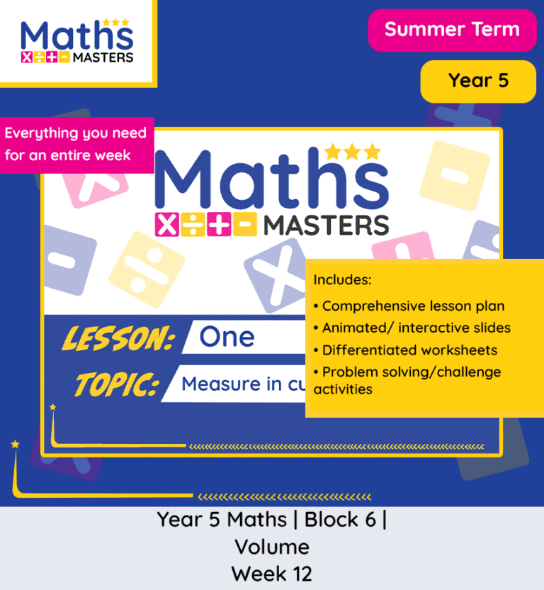 Year 5 volume worksheets