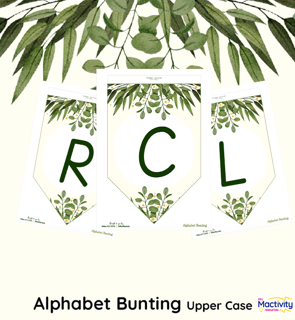 uppercase natural bunting