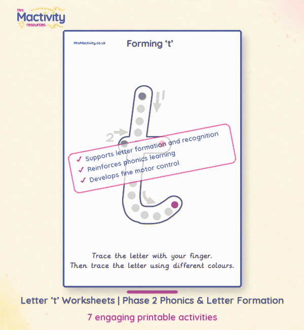 letter t worksheets