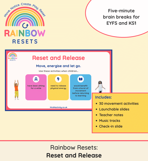 Rainbow Resets Reset and Release movement breaks for EYFS and KS1